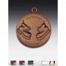 Medaille Wanderschuhe mit se  50mm,  bronzefarben,...