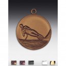 Medaille Wasserski mit se  50mm,  bronzefarben, siber-...