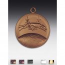 Medaille Windhund mit se  50mm,  bronzefarben, siber- oder goldfarben