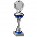 Pokal Leon Silber Blau H=265 mm D=70 mm