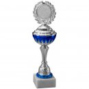 Pokal Leon Silber Blau H=285 mm D=80 mm