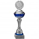 Pokal Leon Silber Blau H=345mm D=100 mm