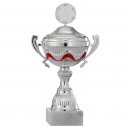 Pokal mit Henkel silber - rot Serie Ashly in 12...