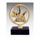Ringstnder-Metall 125mm Hahn-Henne Bronze, silber oder Goldfarben