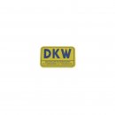 Schriftzug (Folie) DKW gro - Hintergrund gelb und mit...