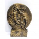Stnder Motorrad goldfarben H.17cm inkl.Gravur