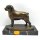 Figur Hund Rotweiler Metall auf Sockel  bronzefarben  H=12 cm inkl. Gravur