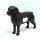 Figur Hund Rotweiler Metall bronzefarben H=12 cm