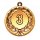 Medaille Kranz 3  mit se  50mm, bronzefarben in Metall
