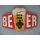 Wandschild Bier mit offner Beer Open Here H.20x30cm