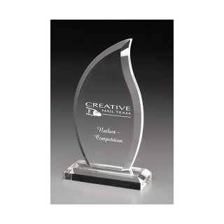 Acryl Trophe Flame Award 200mm, Preis ist incl.Text & Logogravur, keine weiteren Kosten