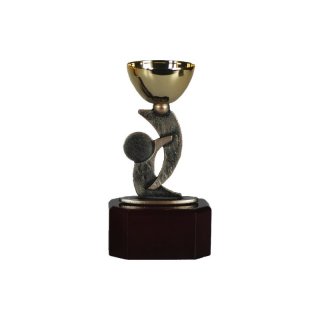 Award-Cup H=170mm auf Holzsackel, Gravur im Preis enthalten.