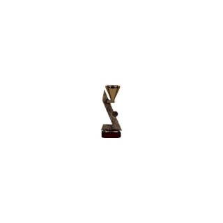 Award-Cup H=265mm auf Holzsackel, Gravur im Preis enthalten.