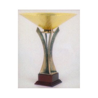 Award-Cup H=260mm auf Holzsackel, Gravur im Preis enthalten.