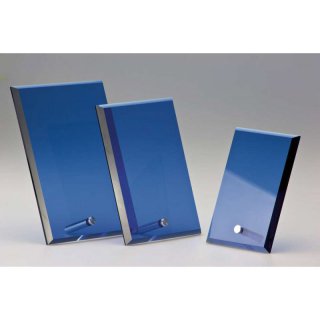 Blauglastrophe mit Metallstab H: 181 mm inkl. Gravur
