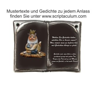 Decoramic Keramikbuch Braun, Motiv Katze mit Krone