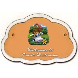 Decoramic Wolkentraum 626 Toskana, Motiv Kuh Bauernhof