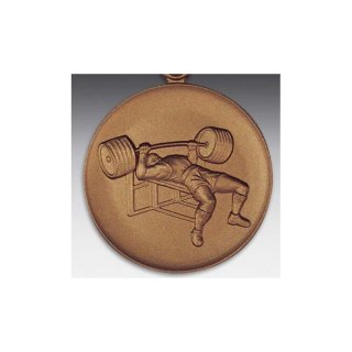 Emblem D=50mm Bankdrcken, bronzefarben in Kunststoff fr Pokale und Medaillen