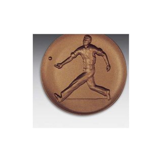 Emblem D=50mm Belg. Ballspieler,  bronzefarben, siber- oder goldfarben