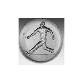 Emblem D=50mm Belg. Ballspieler, silberfarben in Kunststoff fr Pokale und Medaillen