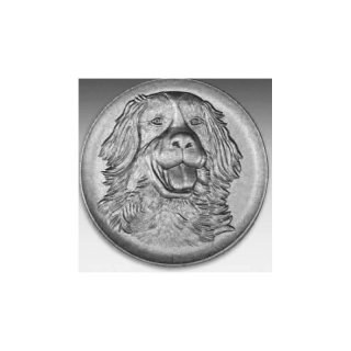 Emblem D=50mm Bern. Sennenhund, silberfarben in Kunststoff fr Pokale und Medaillen