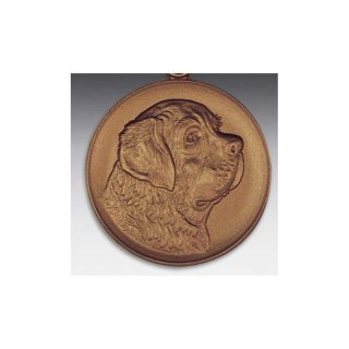 Emblem D=50mm Bernhardiner,  bronzefarben, siber- oder goldfarben