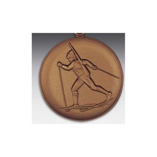 Emblem D=50mm Biathlon, bronzefarben in Kunststoff fr Pokale und Medaillen