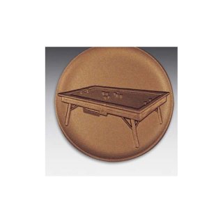 Emblem D=50mm Billardtisch, bronzefarben in Kunststoff fr Pokale und Medaillen