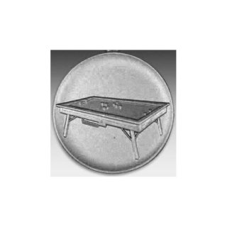 Emblem D=50mm Billardtisch, silberfarben in Kunststoff fr Pokale und Medaillen