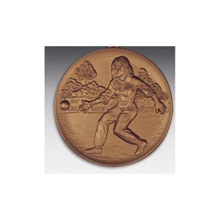 Emblem D=50mm Bosseln Damen, bronzefarben in Kunststoff fr Pokale und Medaillen