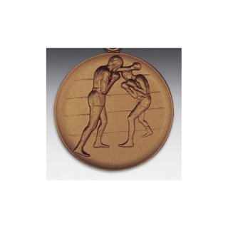 Emblem D=50mm Boxer, bronzefarben in Kunststoff fr Pokale und Medaillen