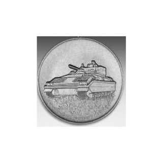 Emblem D=50mm Bradley M2 Panzer, silberfarben in Kunststoff fr Pokale und Medaillen
