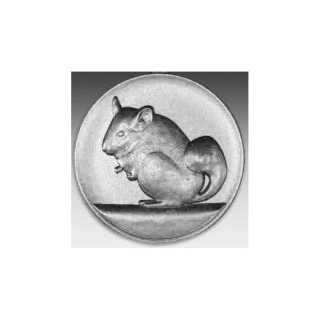 Emblem D=50mm Chinchilla, silberfarben in Kunststoff fr Pokale und Medaillen