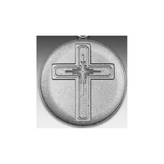 Emblem D=50mm Christl. Kreuz, silberfarben in Kunststoff fr Pokale und Medaillen