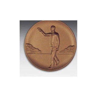 Emblem D=50mm Hufeisenwerfen, bronzefarben in Kunststoff fr Pokale und Medaillen