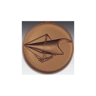 Emblem D=50mm Drachenflieger,  bronzefarben, siber- oder goldfarben