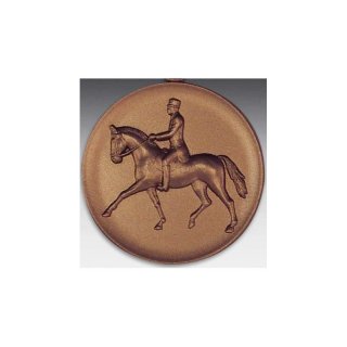 Emblem D=50mm Dressur, bronzefarben in Kunststoff fr Pokale und Medaillen