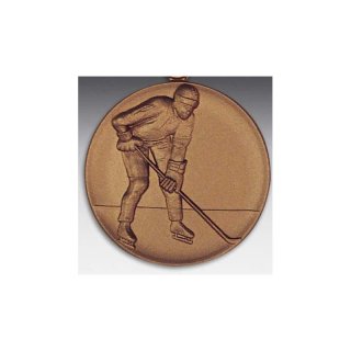 Emblem D=50mm Eishockey, bronzefarben in Kunststoff fr Pokale und Medaillen