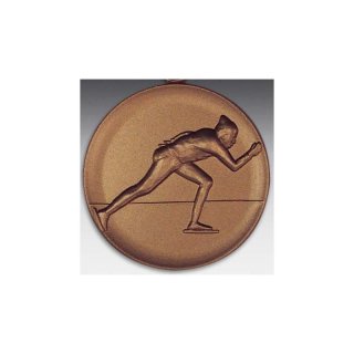 Emblem D=50mm Eisschnell-Lufer, bronzefarben in Kunststoff fr Pokale und Medaillen