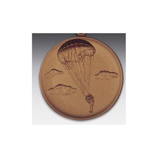Emblem D=50mm Fallschirmspringer, bronzefarben in Kunststoff fr Pokale und Medaillen