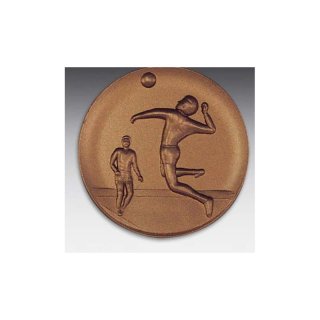 Emblem D=50mm Faustball, bronzefarben in Kunststoff fr Pokale und Medaillen