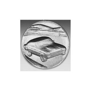 Emblem D=50mm Ford - Capri, silberfarben in Kunststoff fr Pokale und Medaillen