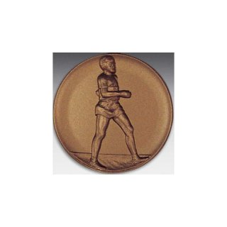 Emblem D=50mm Geher, bronzefarben in Kunststoff fr Pokale und Medaillen