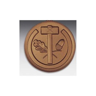 Emblem D=50mm Handwerker,  bronzefarben, siber- oder goldfarben