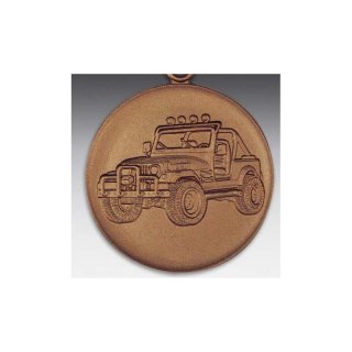 Emblem D=50mm Jeep, bronzefarben in Kunststoff fr Pokale und Medaillen