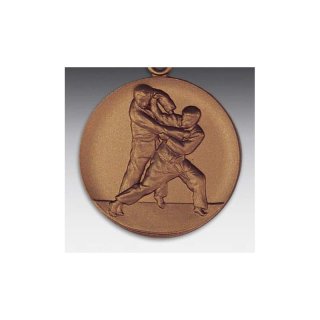 Emblem D=50mm Judo, bronzefarben in Kunststoff fr Pokale und Medaillen