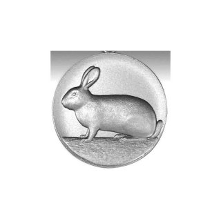 Emblem D=50mm Kaninchen, silberfarben in Kunststoff fr Pokale und Medaillen