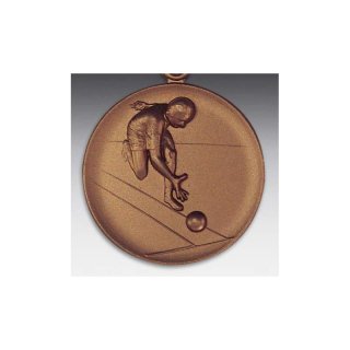 Emblem D=50mm Kegler, bronzefarben in Kunststoff fr Pokale und Medaillen