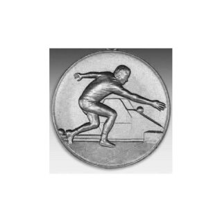 Emblem D=50mm Kegler, silberfarben in Kunststoff fr Pokale und Medaillen