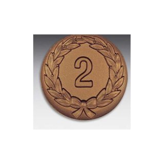 Emblem D=50mm Kranz 2 ,  bronzefarben, siber- oder goldfarben